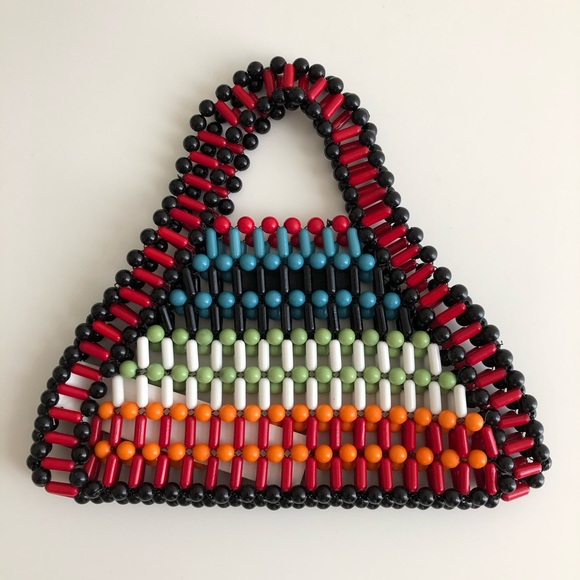 zara beaded mini shopper